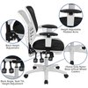 Flash Furniture Office Chair, Mesh, Black Mesh/White Frame HL-0001-WH-BK-GG